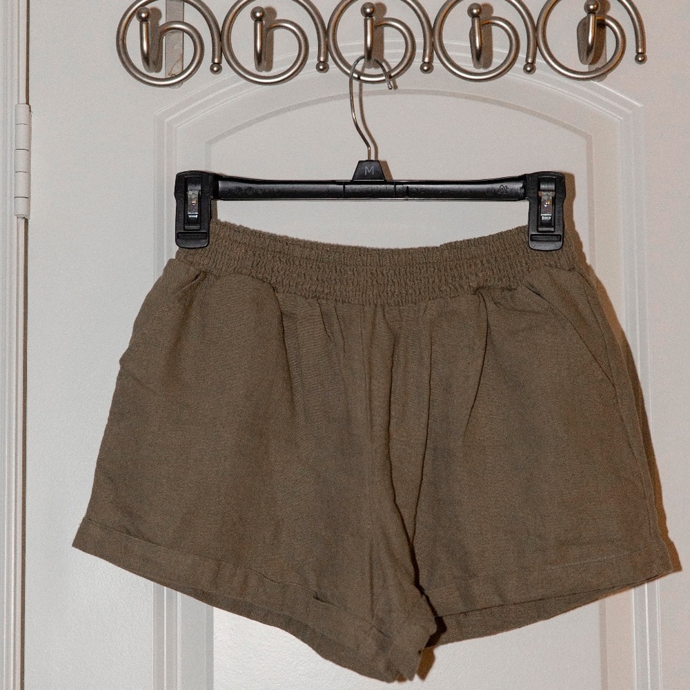 Green Stretchy Shorts